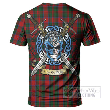 MacDuff (McDuff) Tartan T-Shirt with Family Crest Celtic Skull Style