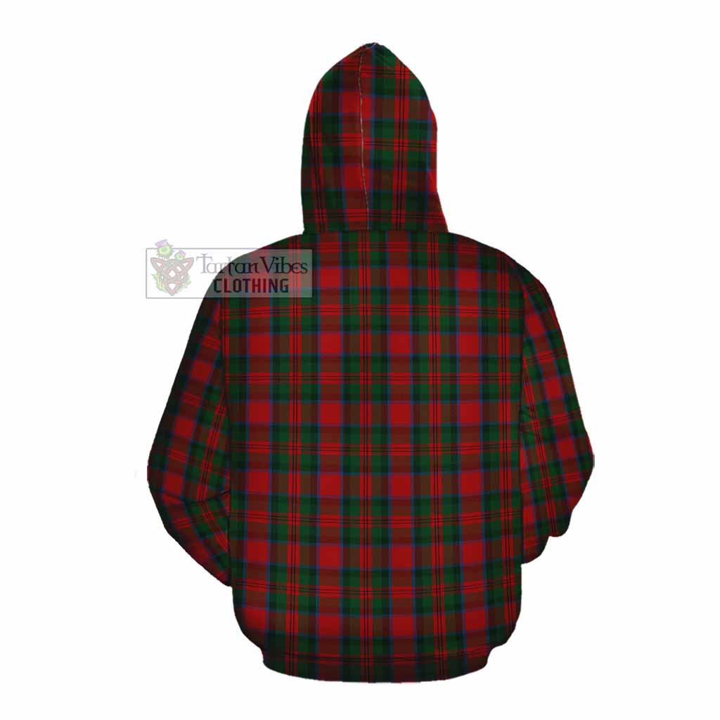 Tartan Vibes Clothing MacDuff (McDuff) Tartan Cotton Hoodie with Family Crest DNA In Me Style