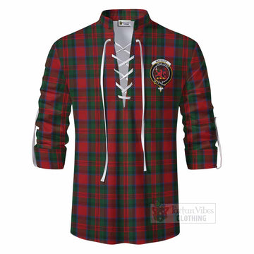 MacDuff (McDuff) Tartan Ghillie Kilt Shirt with Family Crest DNA In Me Style