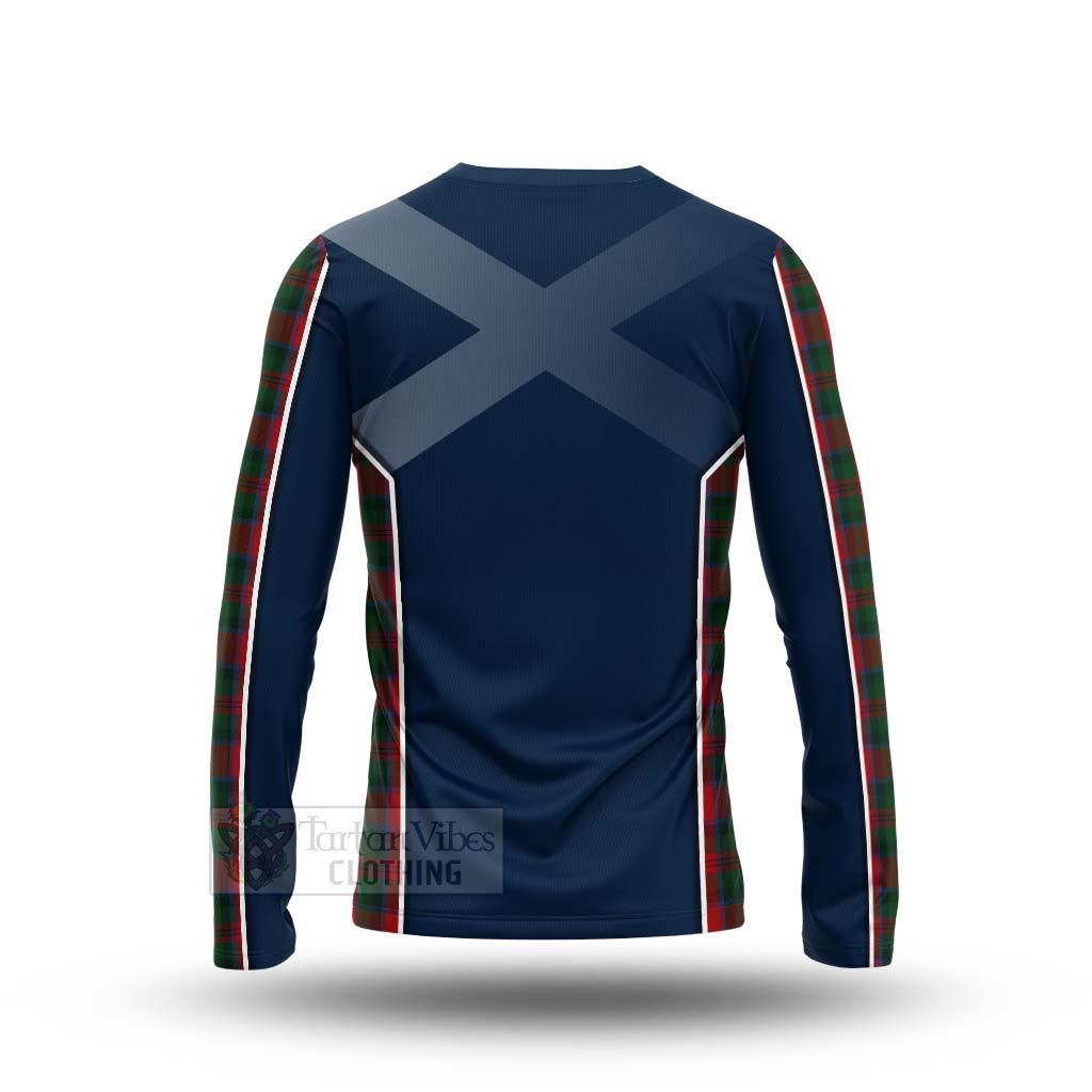 Tartan Vibes Clothing MacDuff (McDuff) Tartan Long Sleeve T-Shirt with Family Crest and Scottish Thistle Vibes Sport Style