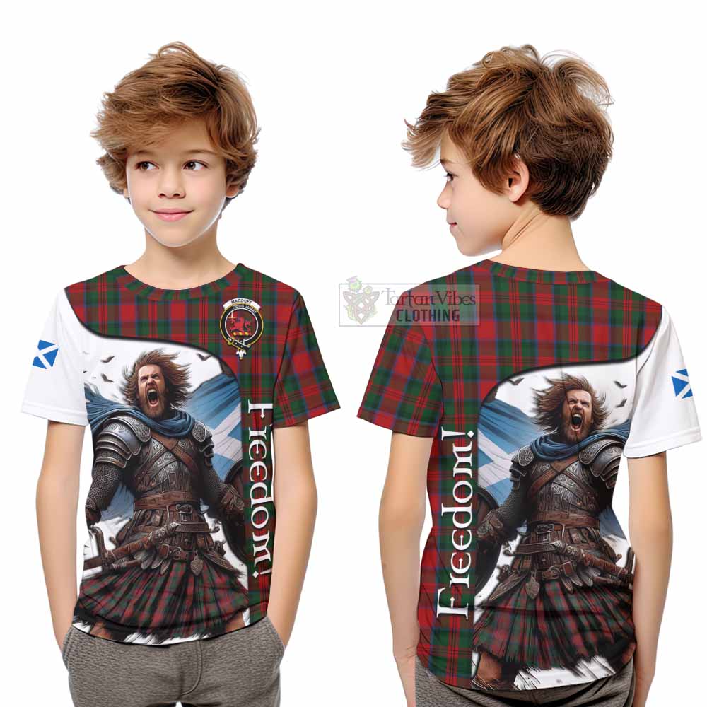 Tartan Vibes Clothing MacDuff (McDuff) Crest Tartan Kid T-Shirt Inspired by the Freedom of Scottish Warrior