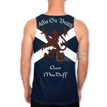 MacDuff (McDuff) Tartan Lion Rampant Men's Tank Top  Proudly Display Your Heritage with Alba Gu Brath and Clan Name