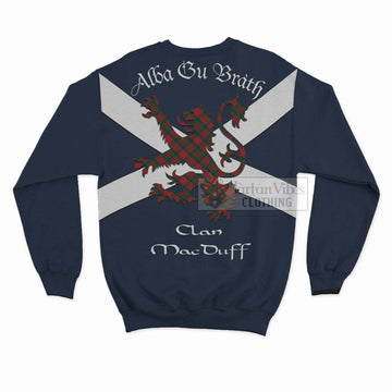 MacDuff (McDuff) Tartan Lion Rampant Sweatshirt  Proudly Display Your Heritage with Alba Gu Brath and Clan Name