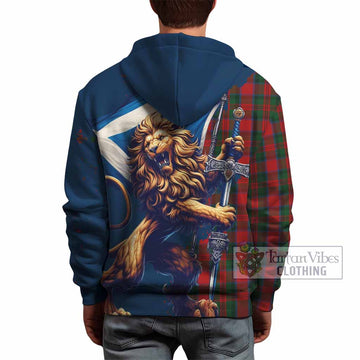 MacEwan (MacEwen) Tartan Family Crest Hoodie with Scottish Majestic Lion