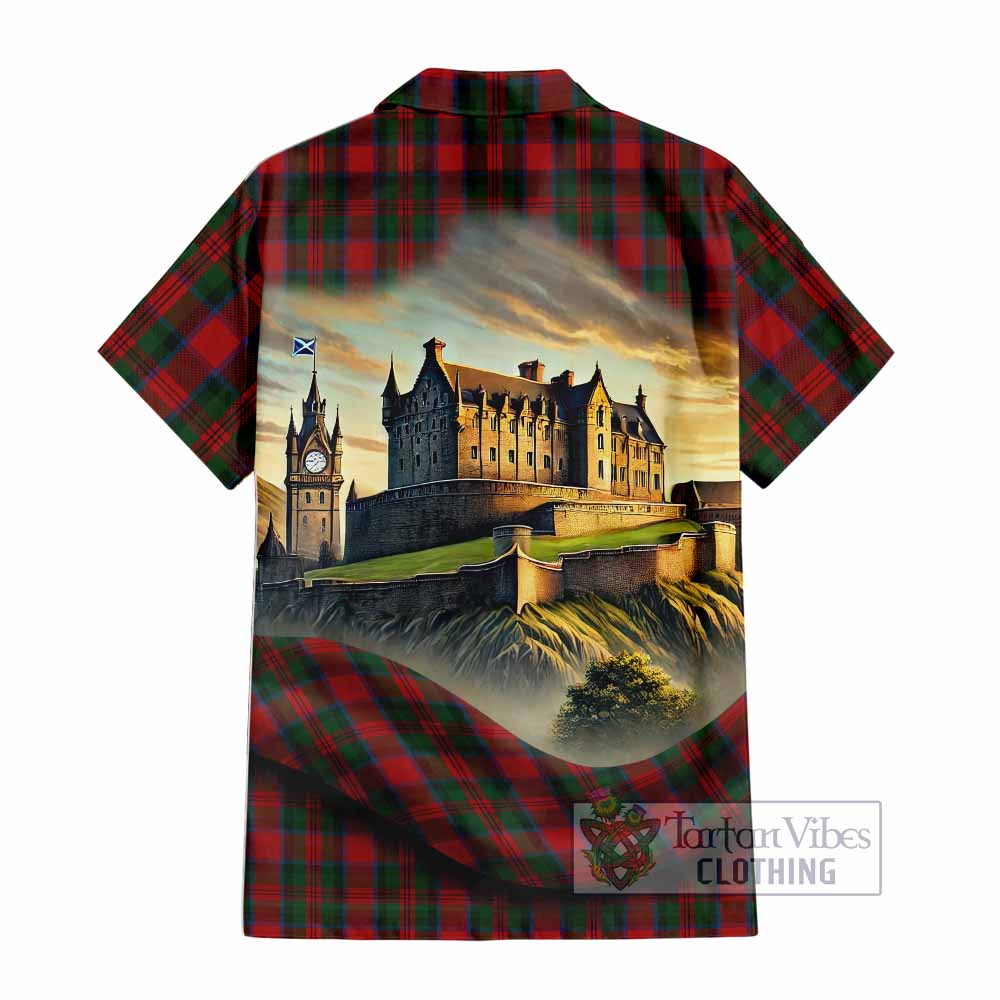 MacDuff (McDuff) Tartan Family Crest Hawaiian Shirt with Scottish Ancient Castle Style - Tartan Vibes Clothing