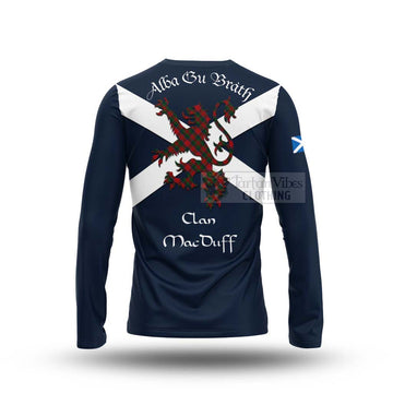 MacDuff (McDuff) Tartan Lion Rampant Long Sleeve T-Shirt  Proudly Display Your Heritage with Alba Gu Brath and Clan Name