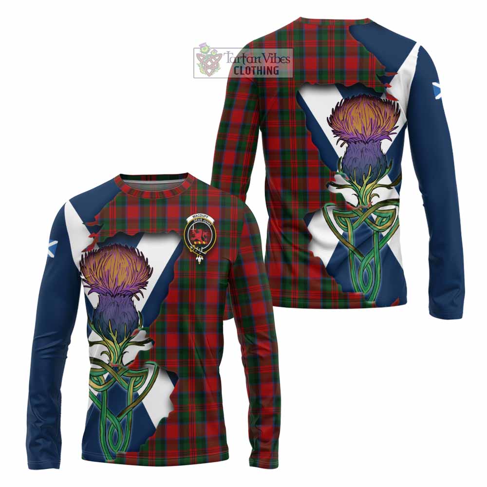 MacDuff (McDuff) Tartan Family Crest Long Sleeve T-Shirt Scottish Thistle Celtic Inspired - Tartan Vibes Clothing