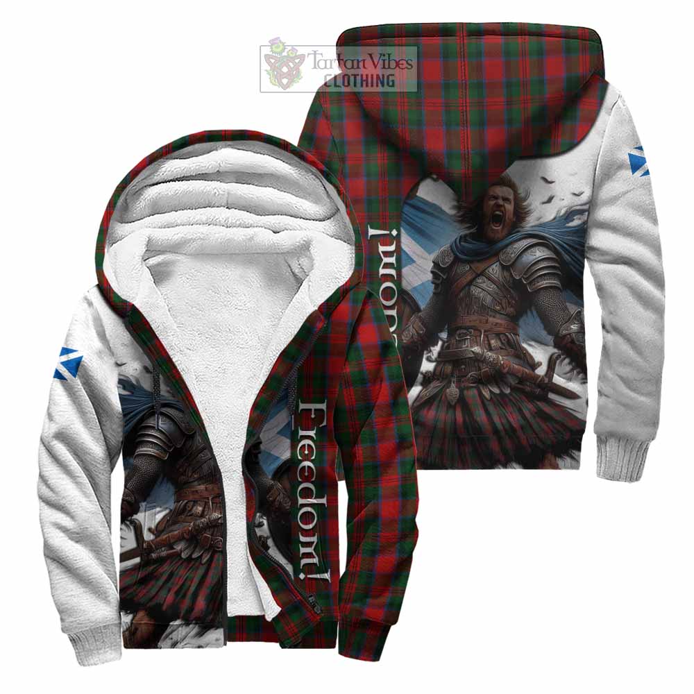 Tartan Vibes Clothing MacDuff (McDuff) Crest Tartan Sherpa Hoodie Inspired by the Freedom of Scottish Warrior