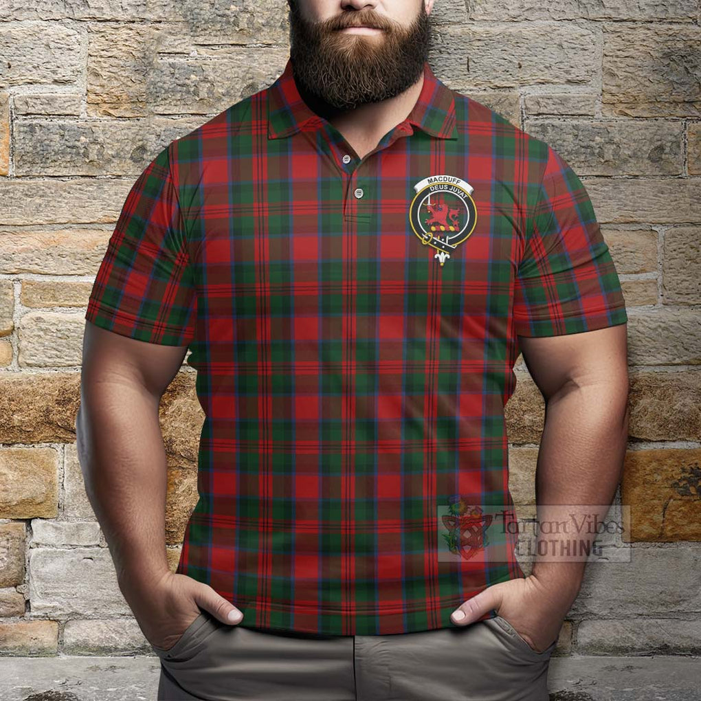 Tartan Vibes Clothing MacDuff (McDuff) Tartan Polo Shirt with Family Crest Celtic Skull Style