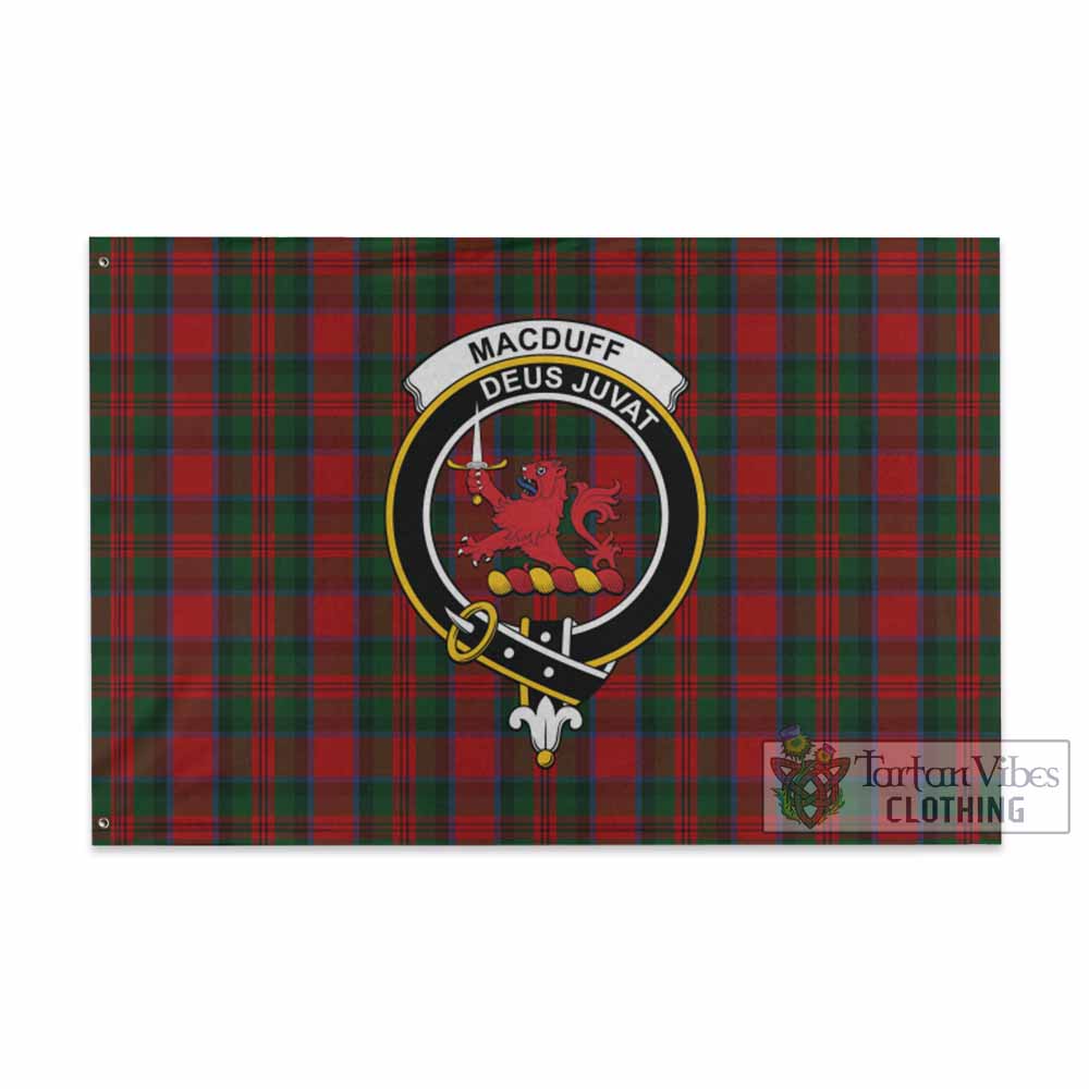 Tartan Vibes Clothing MacDuff (McDuff) Tartan House Flag with Family Crest