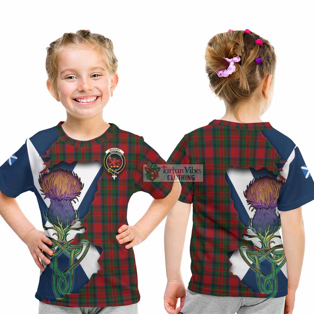 MacDuff (McDuff) Tartan Family Crest Kid T-Shirt Scottish Thistle Celtic Inspired - Tartan Vibes Clothing