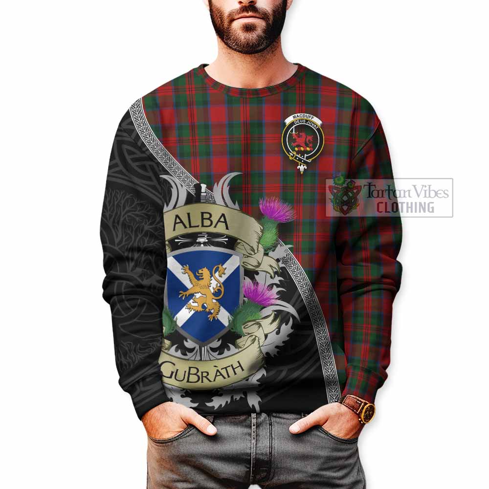 MacDuff (McDuff) Tartan Family Crest Sweatshirt Lion Rampant Royal Thistle Shield Celtic Inspired - Tartan Vibes Clothing