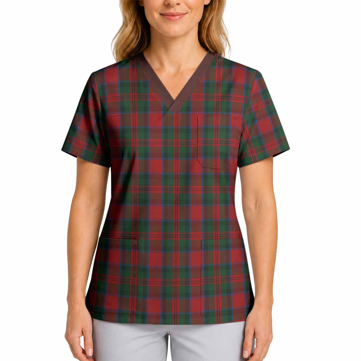 MacDuff (McDuff) Tartan Scrub Top 4XL - Tartan Vibes Clothing