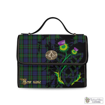 MacEwan Tartan Waterproof Canvas Bag with Scotland Map and Thistle Celtic Accents