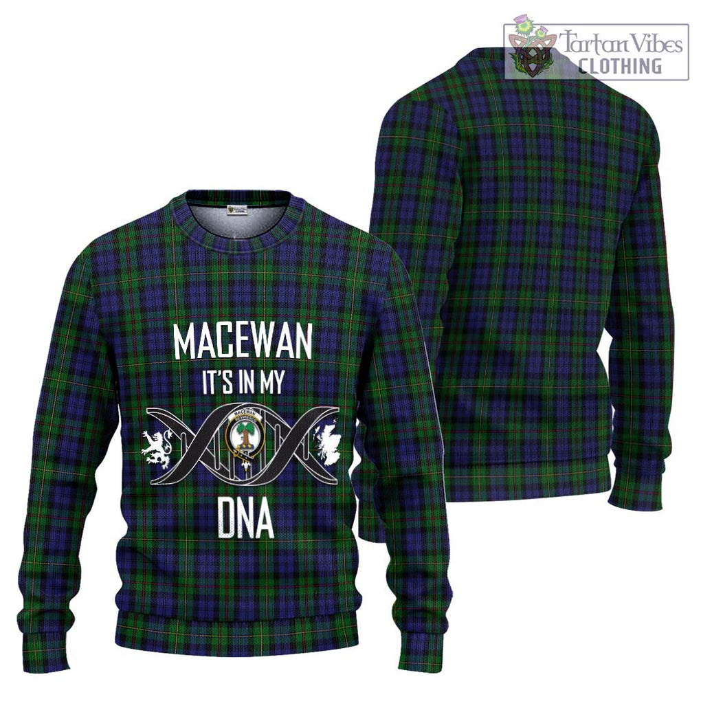 MacEwan (MacEwen) Tartan Knitted Sweater with Family Crest DNA In Me Style Unisex - Tartanvibesclothing Shop