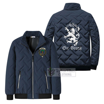 MacEwan Family Crest Padded Cotton Jacket Lion Rampant Alba Gu Brath Style