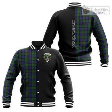 MacEwan (MacEwen) Tartan Baseball Jacket with Family Crest and Half Of Me Style