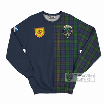 MacEwan (MacEwen) Tartan Sweatshirt Alba with Scottish Lion Royal Arm Half Style