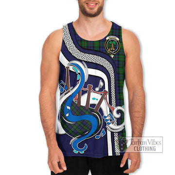 MacEwan (MacEwen) Tartan Men's Tank Top with Epic Bagpipe Style