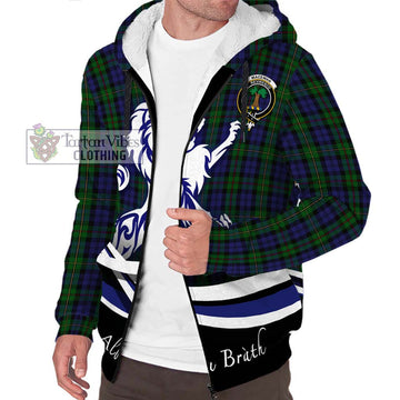 MacEwan (MacEwen) Tartan Sherpa Hoodie with Alba Gu Brath Regal Lion Emblem