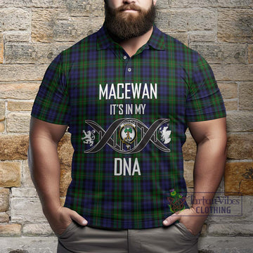 MacEwan (MacEwen) Tartan Polo Shirt with Family Crest DNA In Me Style