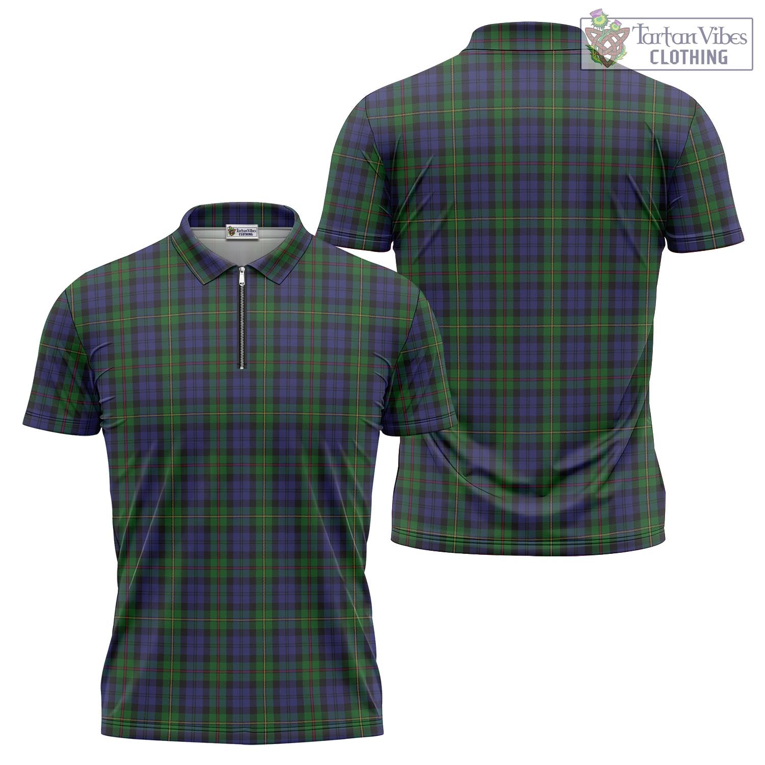 Tartan Vibes Clothing MacEwan Tartan Zipper Polo Shirt