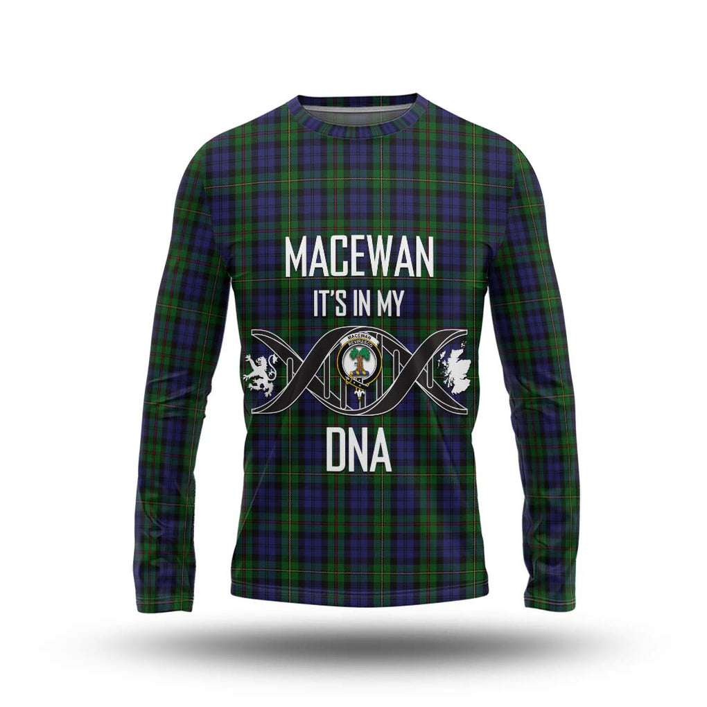 MacEwan (MacEwen) Tartan Long Sleeve T-Shirt with Family Crest DNA In Me Style Unisex - Tartanvibesclothing Shop