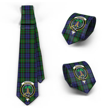 MacEwan Tartan Classic Necktie with Family Crest
