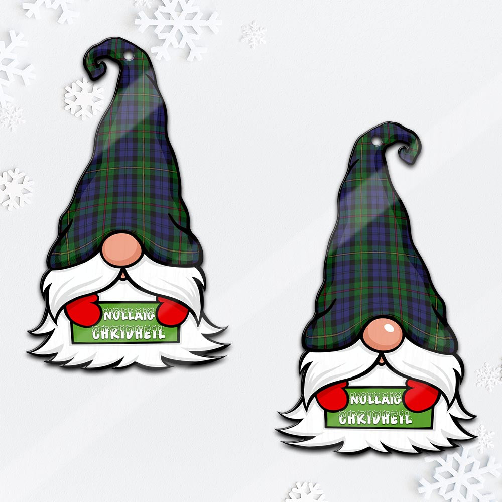 MacEwan Gnome Christmas Ornament with His Tartan Christmas Hat Mica Ornament - Tartanvibesclothing