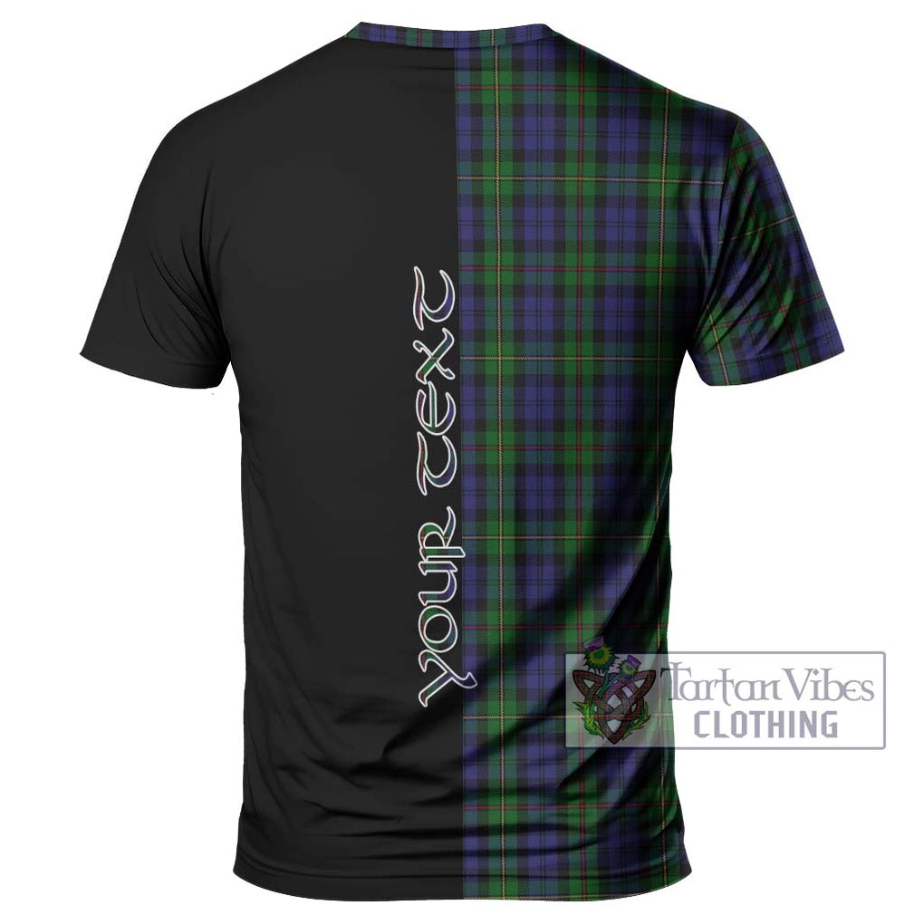 MacEwan (MacEwen) Tartan T-Shirt with Family Crest and Half Of Me Style - Tartanvibesclothing Shop