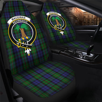 MacEwan Tartan Car Seat Cover with Family Crest