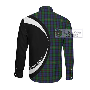 MacEwan (MacEwen) Tartan Long Sleeve Button Up with Family Crest Circle Style