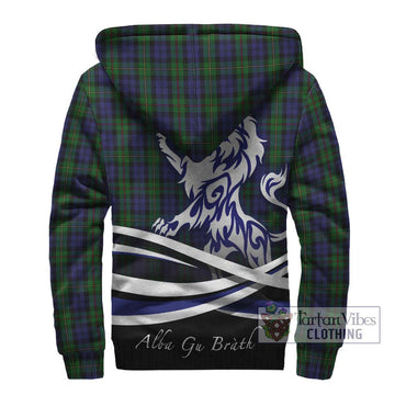 MacEwan (MacEwen) Tartan Sherpa Hoodie with Alba Gu Brath Regal Lion Emblem