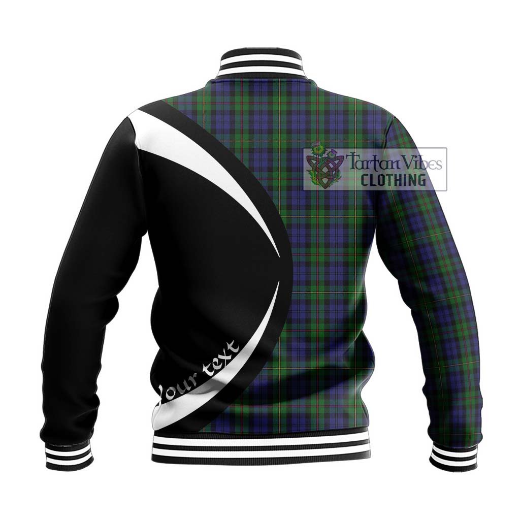Tartan Vibes Clothing MacEwan Tartan Baseball Jacket with Family Crest Circle Style