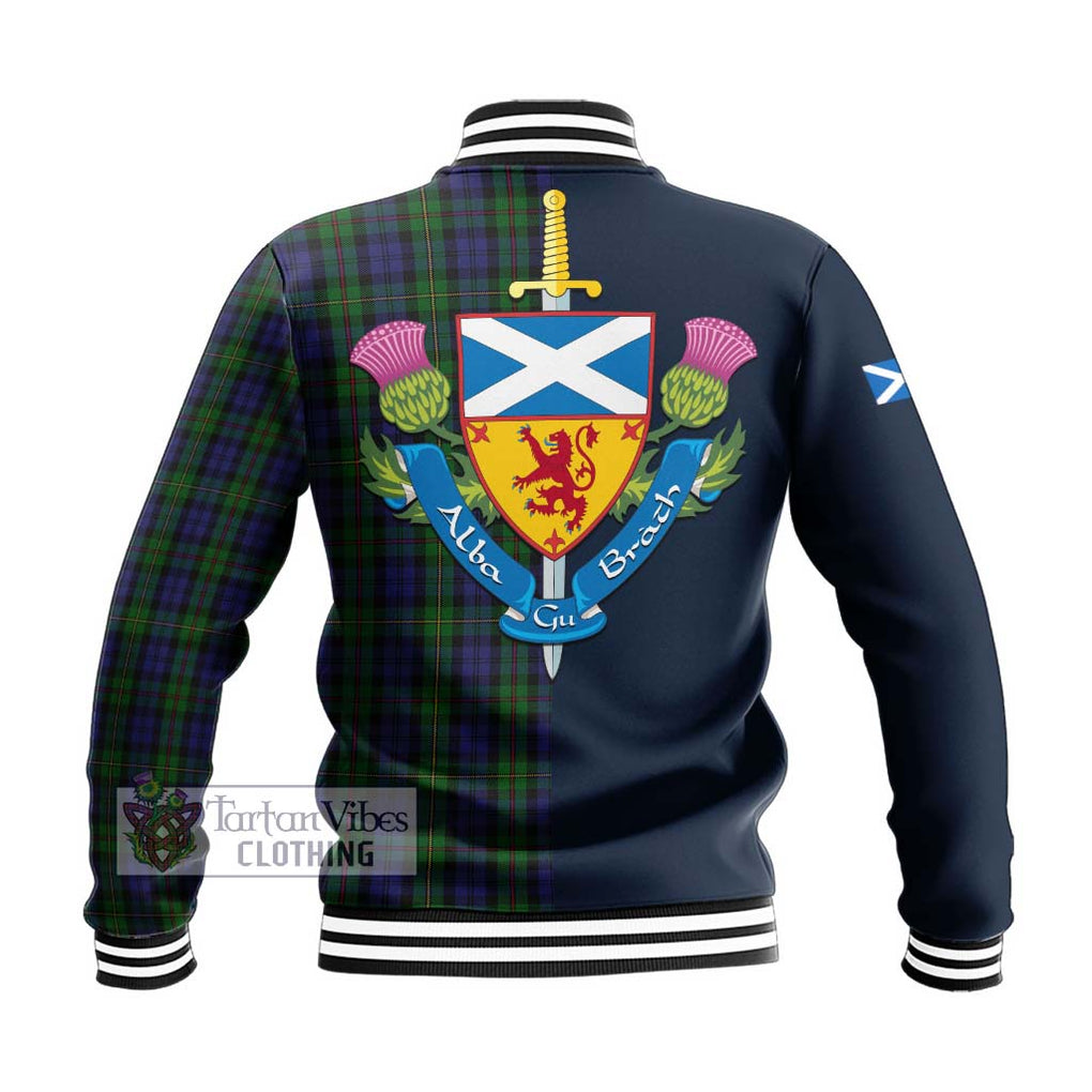 Tartan Vibes Clothing MacEwan Tartan Baseball Jacket with Scottish Lion Royal Arm Half Style