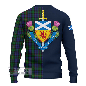 MacEwan (MacEwen) Tartan Ugly Sweater with Scottish Lion Royal Arm Half Style