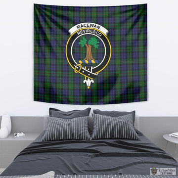 MacEwan Tartan Tapestry Wall Hanging and Home Decor for Room with Family Crest