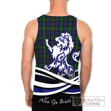 MacEwan (MacEwen) Tartan Men's Tank Top with Alba Gu Brath Regal Lion Emblem