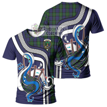 MacEwan (MacEwen) Tartan T-Shirt with Epic Bagpipe Style