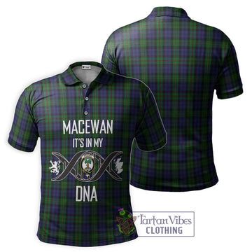 MacEwan (MacEwen) Tartan Polo Shirt with Family Crest DNA In Me Style