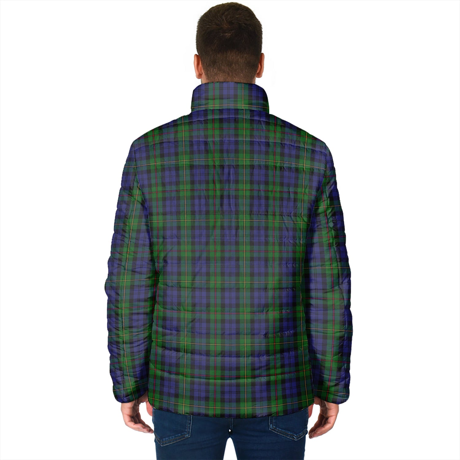 MacEwan Tartan Padded Jacket with Family Crest - Tartanvibesclothing