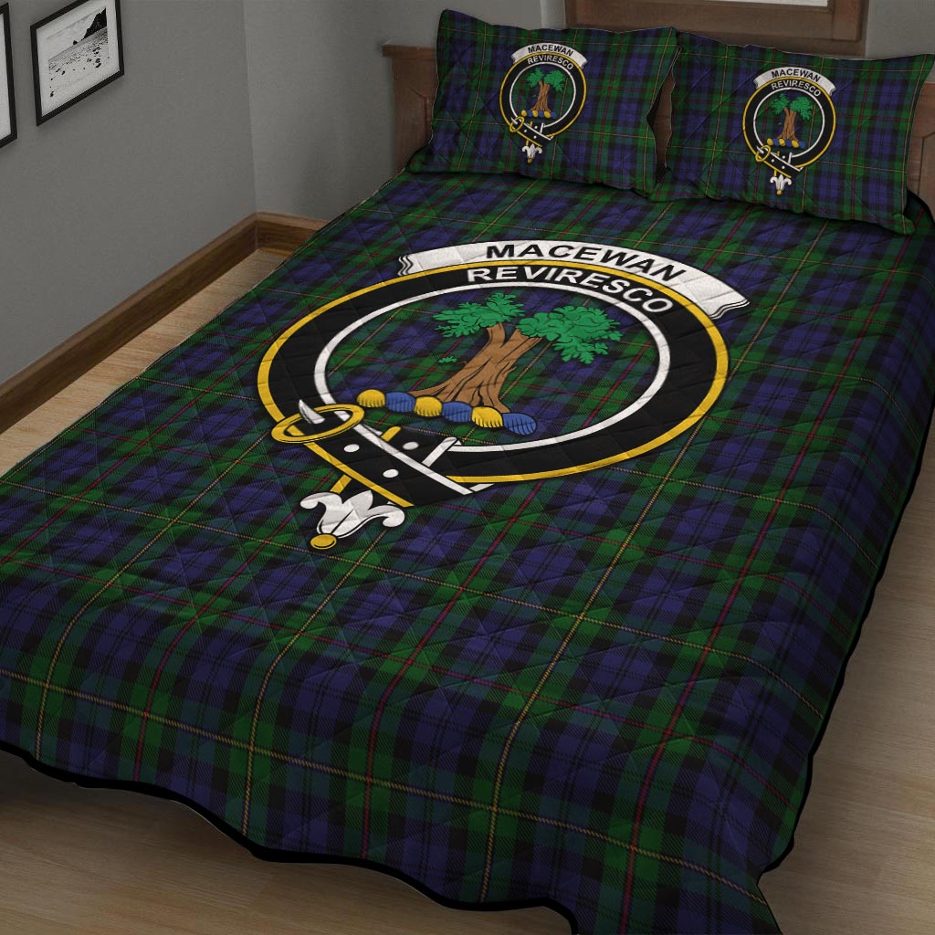 MacEwan Tartan Quilt Bed Set with Family Crest - Tartanvibesclothing