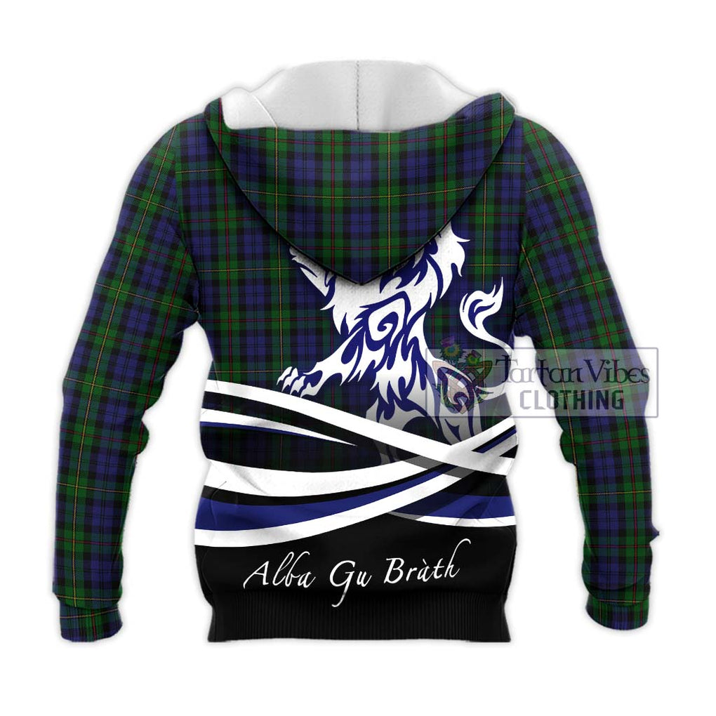 MacEwan (MacEwen) Tartan Knitted Hoodie with Alba Gu Brath Regal Lion Emblem - Tartanvibesclothing Shop