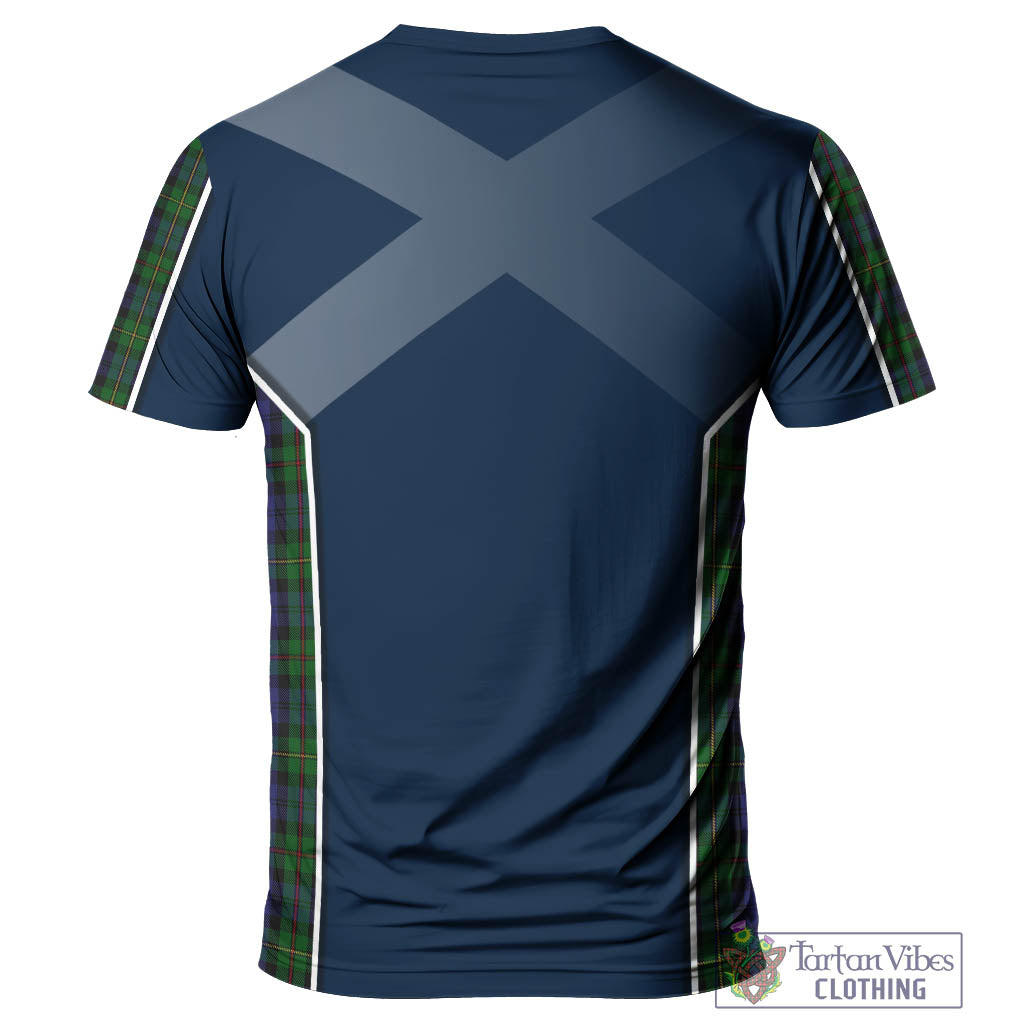 Tartan Vibes Clothing MacEwan Tartan T-Shirt with Family Crest and Scottish Thistle Vibes Sport Style