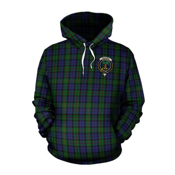 MacEwan (MacEwen) Tartan Cotton Hoodie with Family Crest and Bearded Skull Holding Bottles of Whiskey