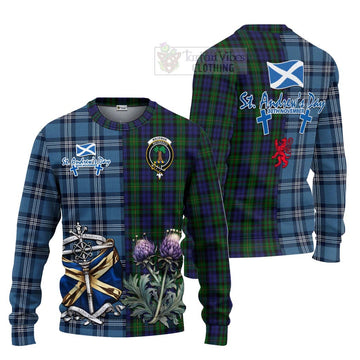 MacEwan (MacEwen) Tartan Knitted Sweater Happy St. Andrew's Day Half Tartan Style