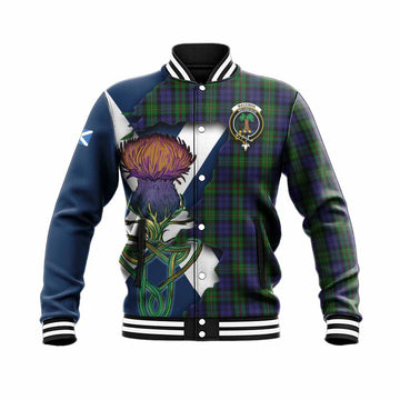 MacEwan (MacEwen) Tartan Family Crest Baseball Jacket Scottish Thistle Celtic Inspired Unisex - Tartan Vibes Clothing