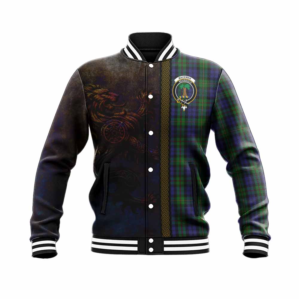 MacEwan (MacEwen) Tartan Family Crest Baseball Jacket Alba Gu Brath Be Brave Lion Ancient Style Unisex - Tartan Vibes Clothing