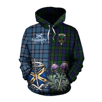 MacEwan (MacEwen) Tartan Cotton Hoodie Happy St. Andrew's Day Half Tartan Style