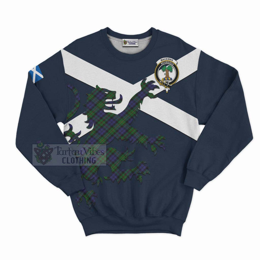 Tartan Vibes Clothing MacEwan (MacEwen) Tartan Lion Rampant Sweatshirt – Proudly Display Your Heritage with Alba Gu Brath and Clan Name